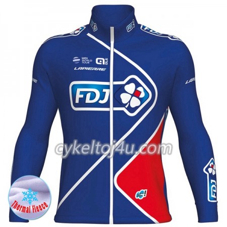 Cykeltrøje 2017 FDJ N002 Vinter Thermal Fleece